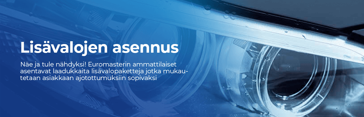 Lisävalojen asennus